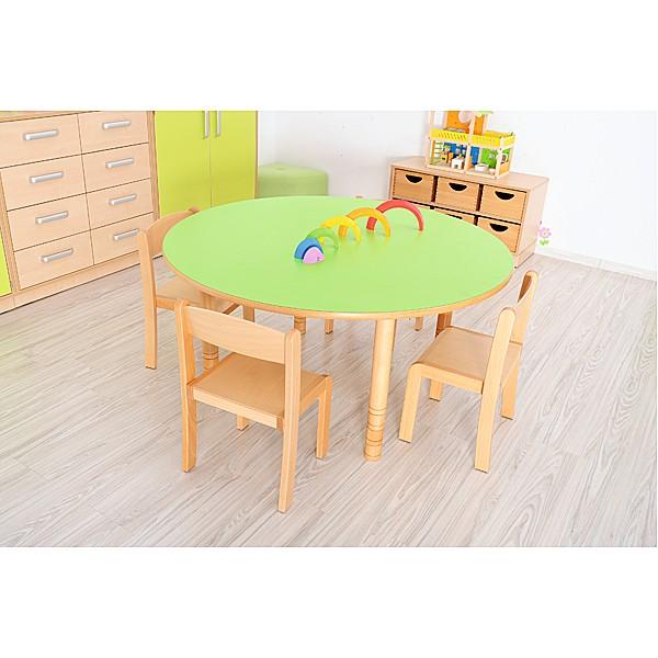 Runder Tisch Flexi, höhenverstellbar 40-58 cm, grün